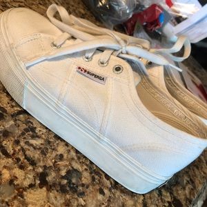 White superga platforms